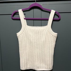 Super-soft, Ribbed Sweater Tank- size L